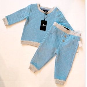 7 For All Mankind Infant Boys Quilted 2-Piece Set
